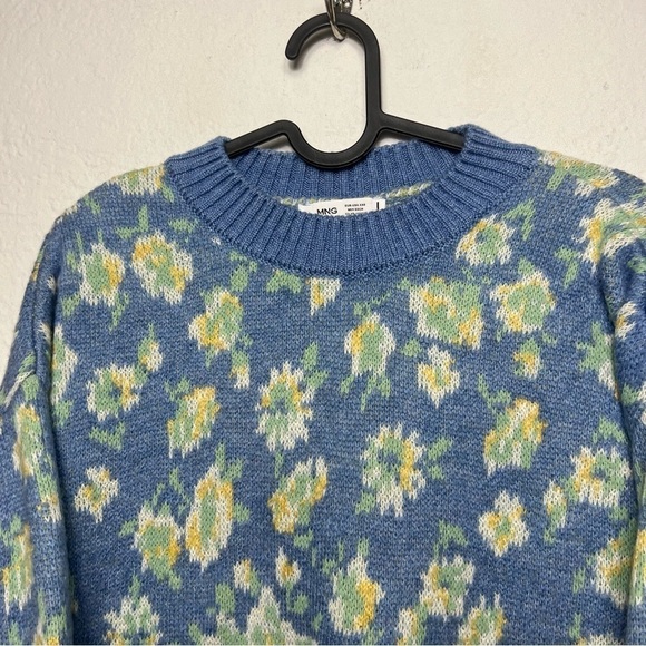 Mango Floral Knit Long Sleeve Sweater - Picture 7 of 8